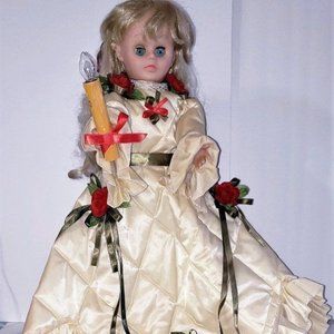 Roses & Ribbons 26" Decoration Christmas Around the World doll